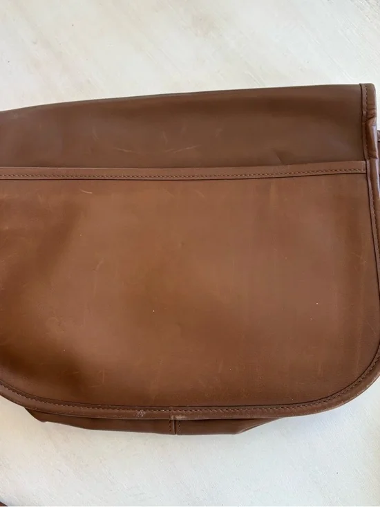 Coach Brown Leather Crossbody with Gold-Tone Turnlock - Picture 8 of 11